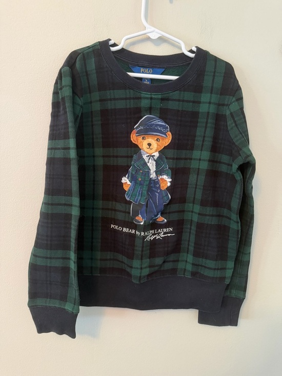 Polo Ralph Lauren Other - Polo by Ralph Lauren Green & Black Plaid Polo Bear Sweatshirt
